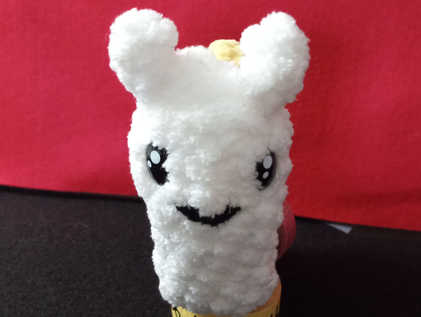 Crocheted Candy Corn Snail Plush