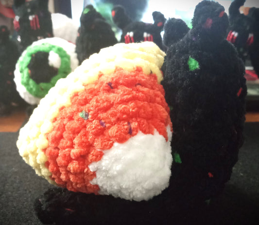 Candycornelius the Candy Corn Snail Plush